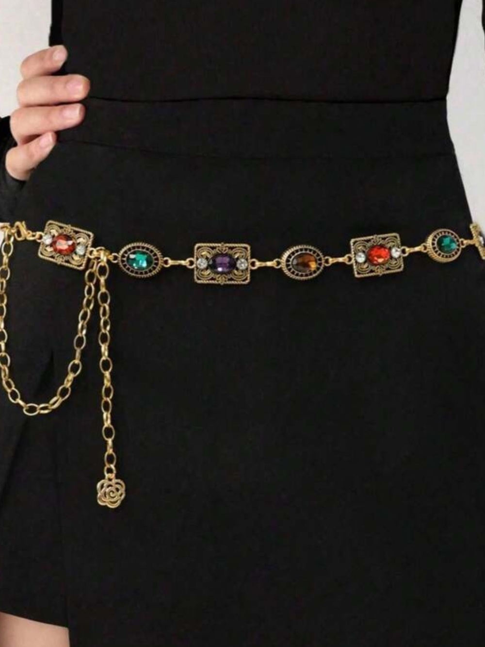 Gemstone Statement Gold Chain Belt ✨ NEW 🏷️